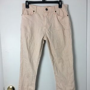 Ann Taylor Loft Pink and White Jeans 2